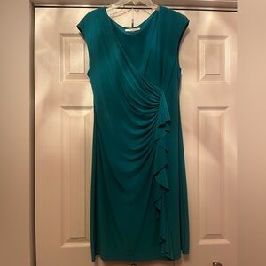 Turquoise V Neck Kasper Dress NWT